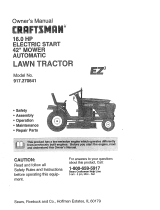 Craftsman 16 HP ELECTRIC START 42" MOWER 6 SPEED TRANSAXLE LAWN TRACTOR 917.27103 User manual