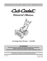 Cub Cadet 524 SWE User manual