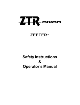 Dixon Zeeter Zero-Turn Riding Mower User manual