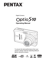 Pentax 19342 - Optio S10 10MP Digital Camera User manual