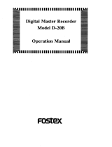 Fostex D20B User manual