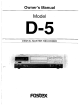 Fostex D5 User manual