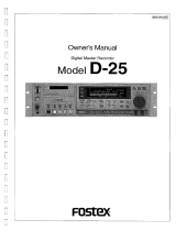 Fostex D25 User manual