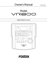 Fostex VR800 User manual