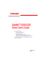 Toshiba X205 User manual