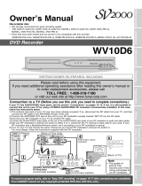 Funai SV2000 WV10D6 User manual