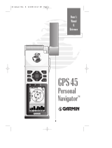 Garmin GPS45 User manual