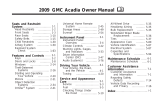 GMC Acadia User manual