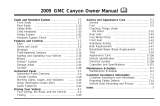 GMC 2009 Canyon User manual