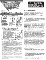 Hasbro Hitclips Micro Personal Player User manual