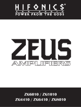 Hifonics Zeus ZXI6010 User manual