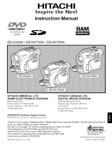 Hitachi DZ-MV780A - 1.3MP DVD Camcorder User manual
