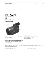 Hitachi VM-E625LA User manual