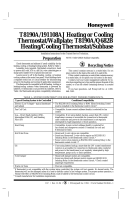 Honeywell 191108AJ User manual