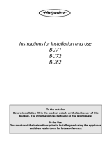 Hotpoint BU72 User manual
