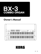 Korg BX-3 User manual