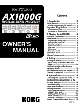 Korg AX1000G User manual