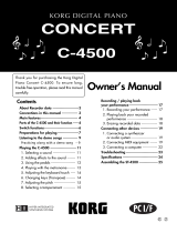 Korg C-4500 User manual