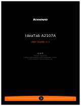 Lenovo IdeaTab A2107A User manual