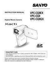 Sanyo XACTI VPC-CG9EX User manual