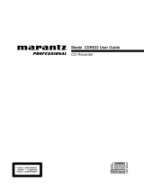 Marantz CDR632 User manual