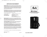 Melitta MEMB1W Mill & Brew User manual