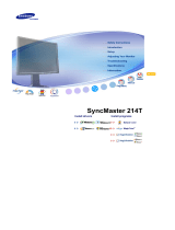 Samsung SYNCMASTER 214T User manual