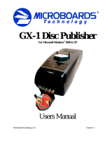 Microboards GX-1 Disc Publisher User manual