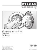 Miele W 1113 WASHING MACHINE Operating instructions