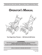 MTD 600 SERIES User manual