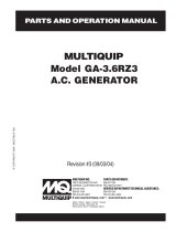 MQ Multiquip GA-3.6RZ3 User manual