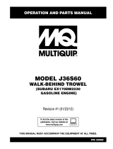 MQ Multiquip J36S60 User manual