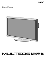 NEC MULTEOS M46 DST Touch User manual