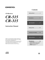 ONKYO CR-515 User manual