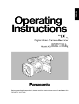 Panasonic AGDVX100AP - DV CAMCORDER User manual