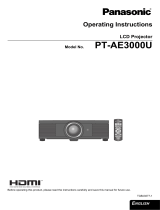 Panasonic PT-AE3000 User manual