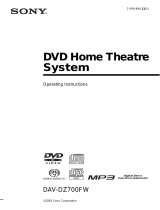 Sony DAV-DZ700FW User manual
