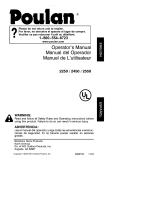Poulan Pro WOODMASTER 2250 User manual