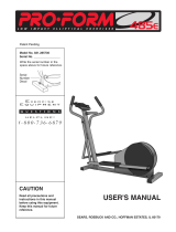 ProForm 485 E Eng/french User manual