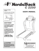 NordicTrack E 2500 User manual