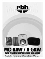RBH Sound MC-6AW and A-5AW Outdoor Speakers User manual
