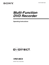 Sony VRD MC5 - DVDirect - DVD±RW Drive User manual