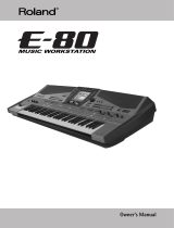 Roland E-80 User manual