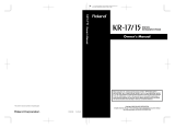 Roland KR-15 User manual