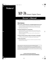 Roland MP-70 User manual