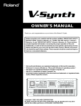 Roland V-Synth User manual