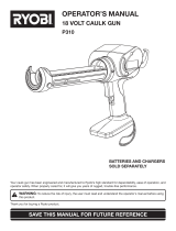 Ryobi P310 User manual