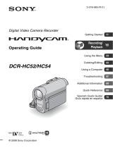 Sony DCR-HC54 User manual