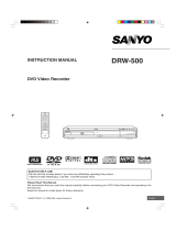 Sanyo DRW500 - Slim DVD Recorder/Player User manual