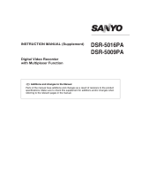 Sanyo DSR-5016PA User manual